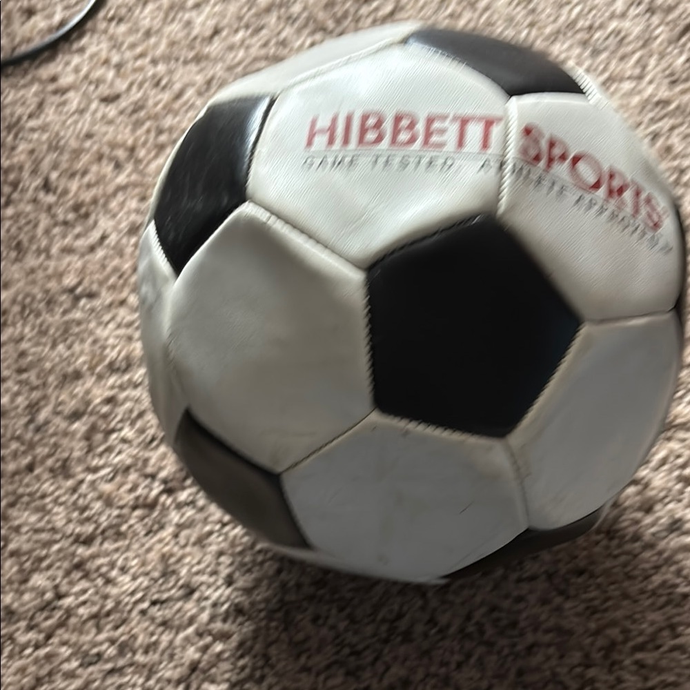 Hibbett Sports Black and White Soccer Ball